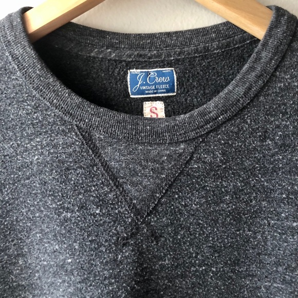 J.Crew VTG Fleece Gray Small - Picture 2 of 7